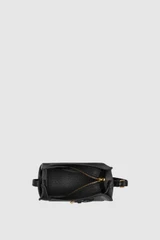 Internal product shot of the Oroton Margot Tiny Bucket Bag in Black and Premium pebble leather for Women .