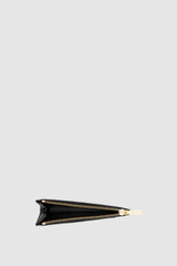 Internal product shot of the Oroton Margot 4 Credit Card Mini Zip Pouch in Black and Pebble leather for Women .