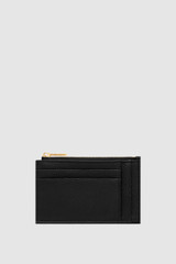 Back product shot of the Oroton Margot 4 Credit Card Mini Zip Pouch in Black and Pebble leather for Women .