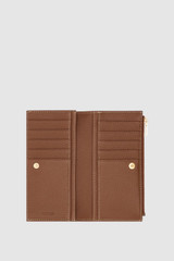 Internal product shot of the Oroton Margot Zip Fold Wallet in Whiskey and Pebble leather for Women .