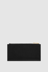 Back product shot of the Oroton Margot Zip Fold Wallet in Black and Pebble leather for Women .