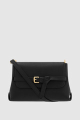 Detail product shot of the Oroton Margot Small Top Handle in Black and Premium pebble leather for Women .