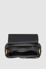 Internal product shot of the Oroton Margot Small Top Handle in Black and Premium pebble leather for Women .