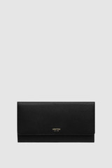 Front product shot of the Oroton Margot Wallet & Pouch in Black and Pebble leather for Women .