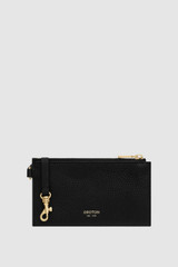 Detail product shot of the Oroton Margot Wallet & Pouch in Black and Pebble leather for Women .