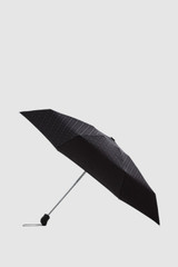 Front product shot of the Oroton Parker Small Umbrella in Black/Black and Printed pongee fabric for Women .