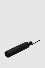 Front product shot of the Oroton Parker Small Umbrella in Black/Black and Printed pongee fabric for Women .
