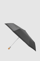 Front product shot of the Oroton Bamboo Small Umbrella in Black/Black and Water-resistant pongee fabric for Women .