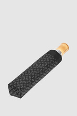 Front product shot of the Oroton Bamboo Small Umbrella in Black/Black and Water-resistant pongee fabric for Women .