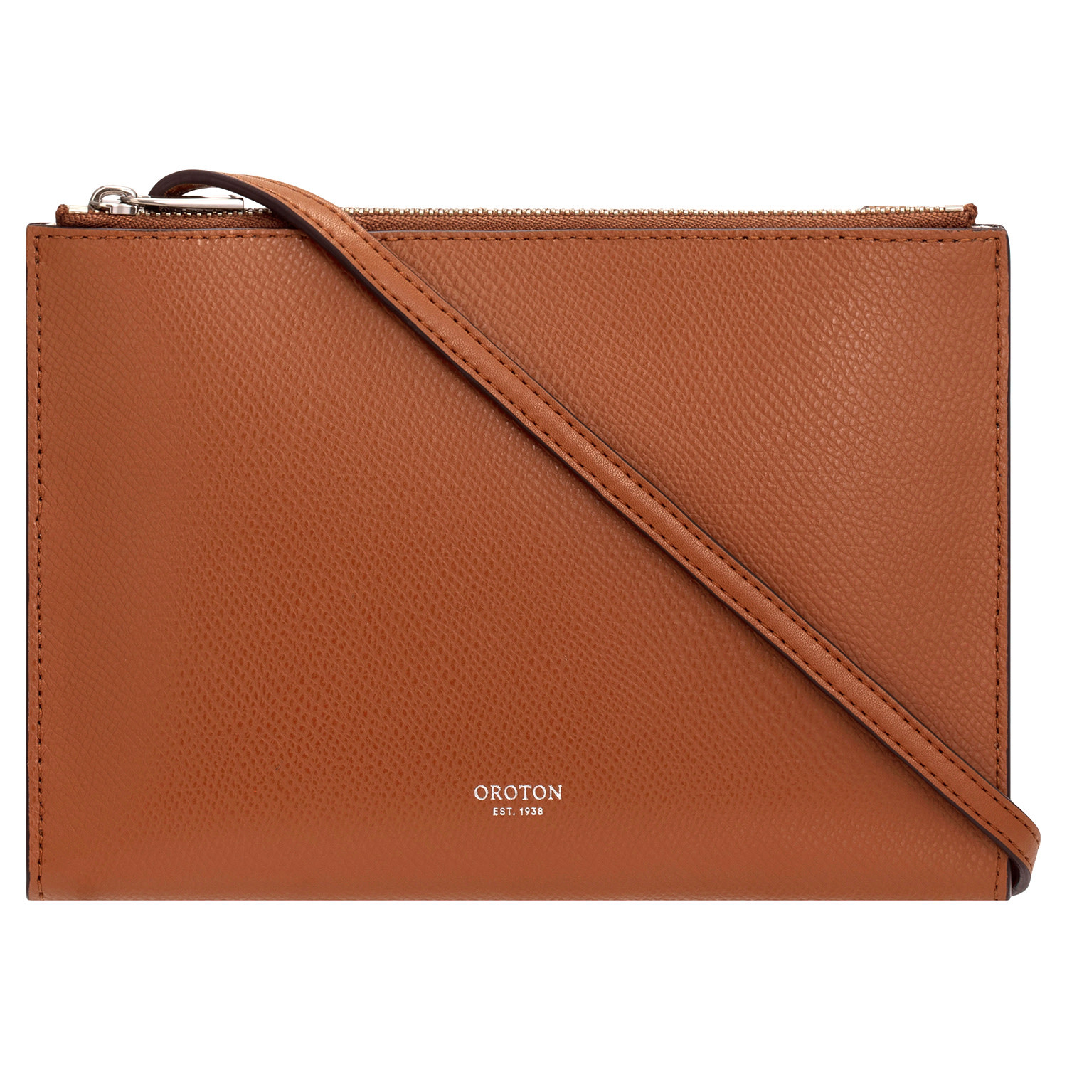 Muse Double Zip Crossbody Cognac Oroton