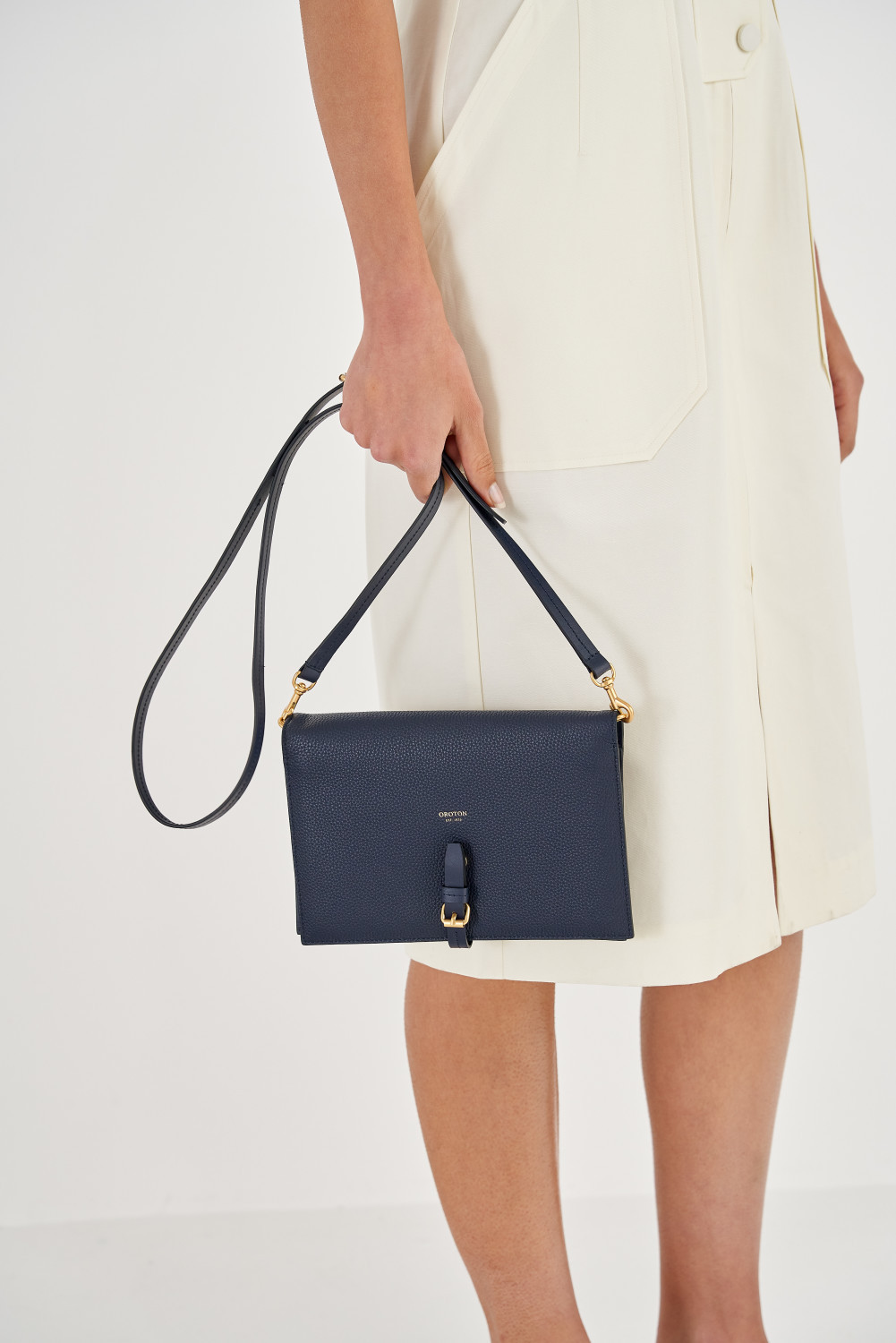 Dylan Fold Over Crossbody Dark Navy Oroton