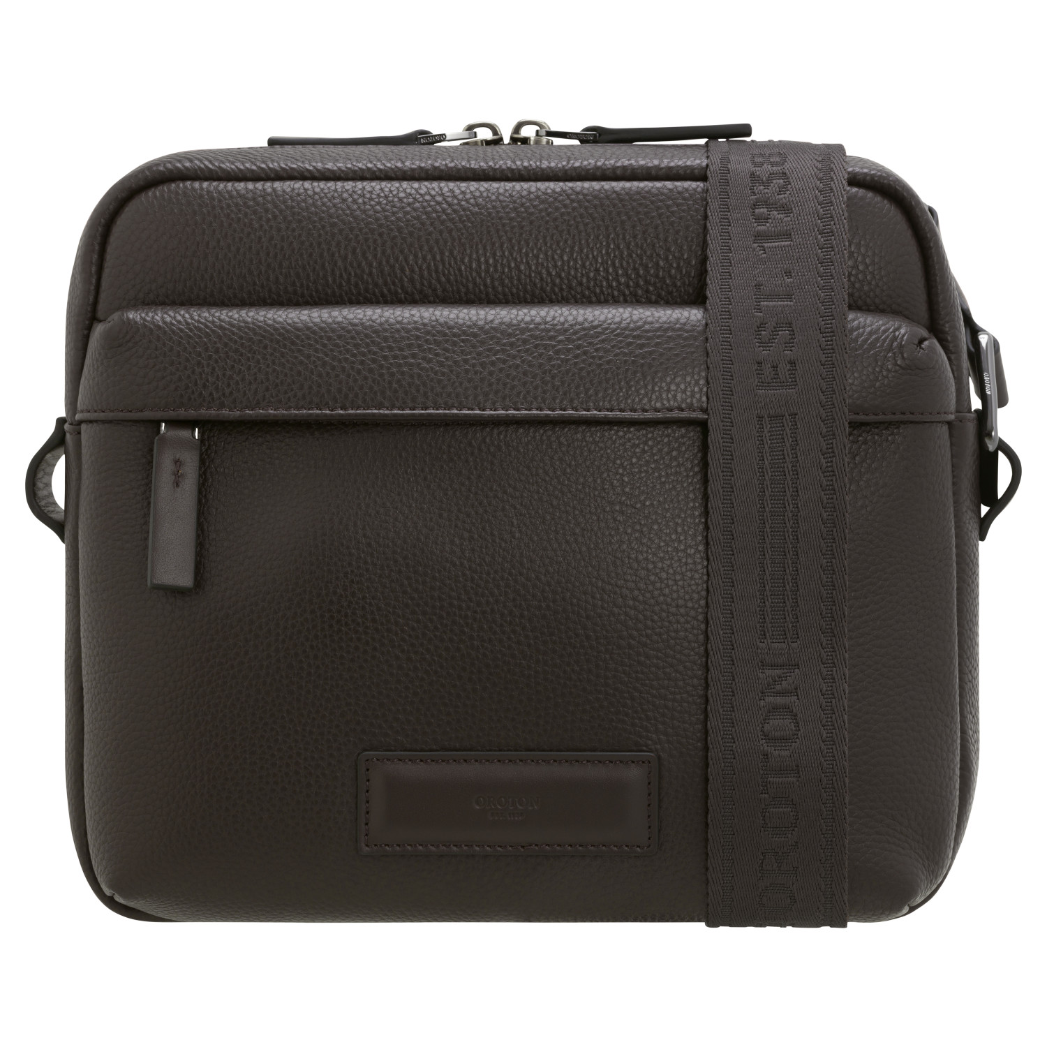 Ethan Pebble A5 Zip Crossbody - Bitter Chocolate | Oroton