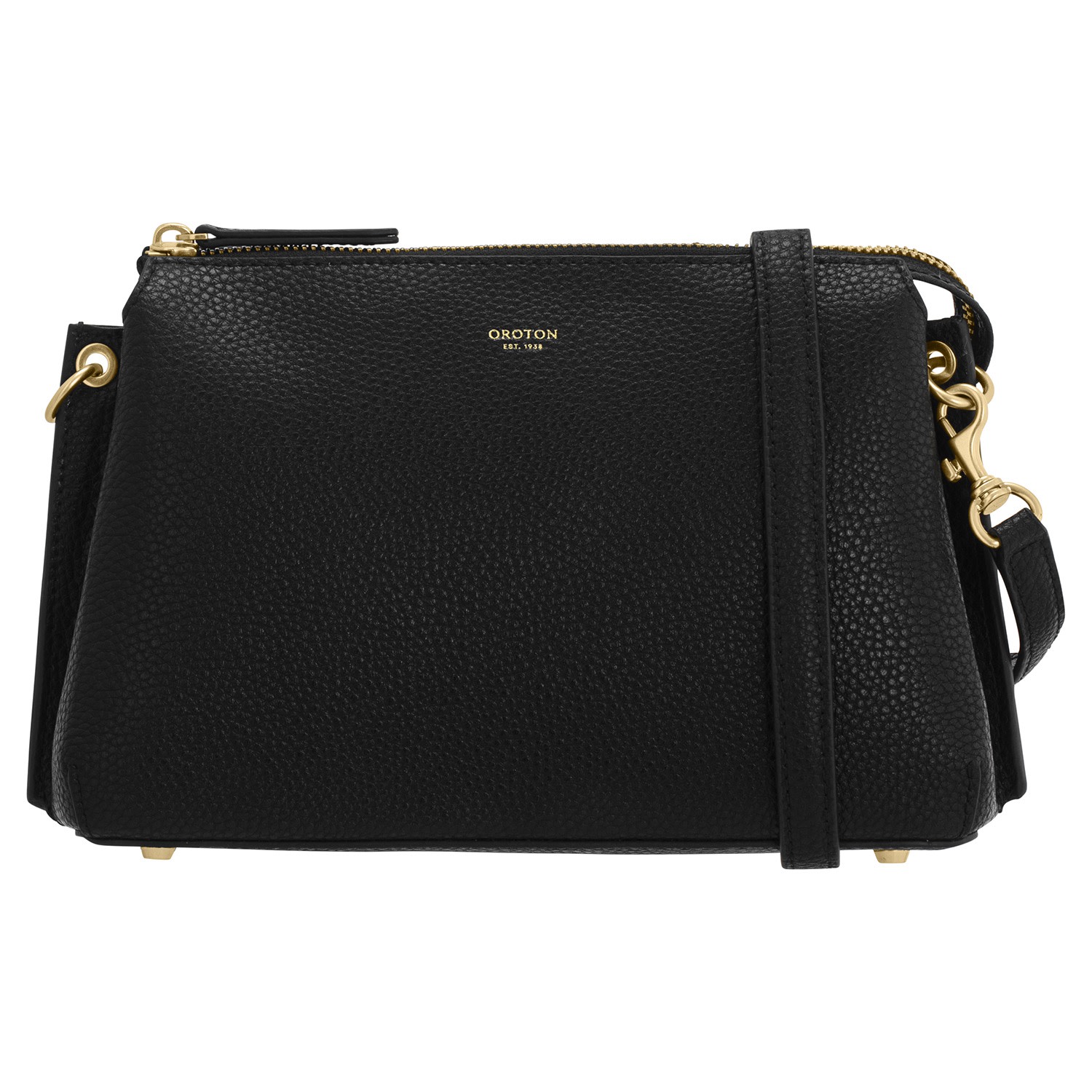 Anika Zip Top Crossbody - Black | Oroton