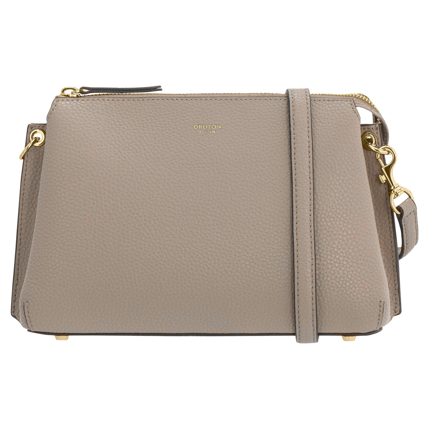Anika Zip Top Crossbody - Oyster | Oroton