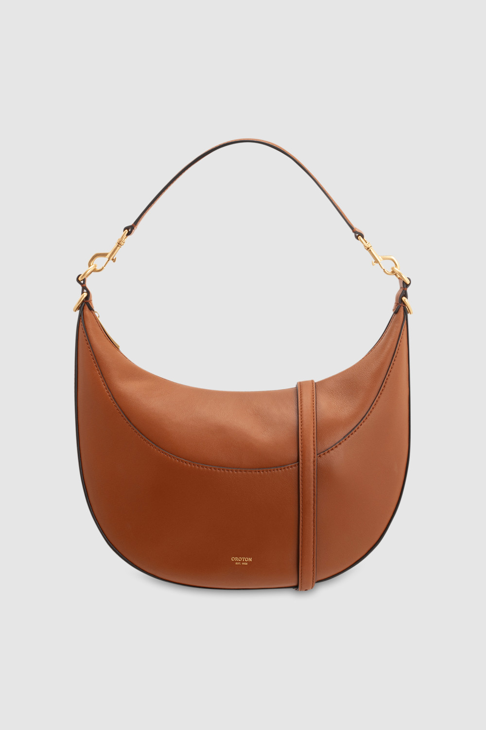 【OROTON】FLORENCE LARGE HOBO/レザートートバッグ/ラージ FLORENCE MEDIUM HOBO - Black | Oroton