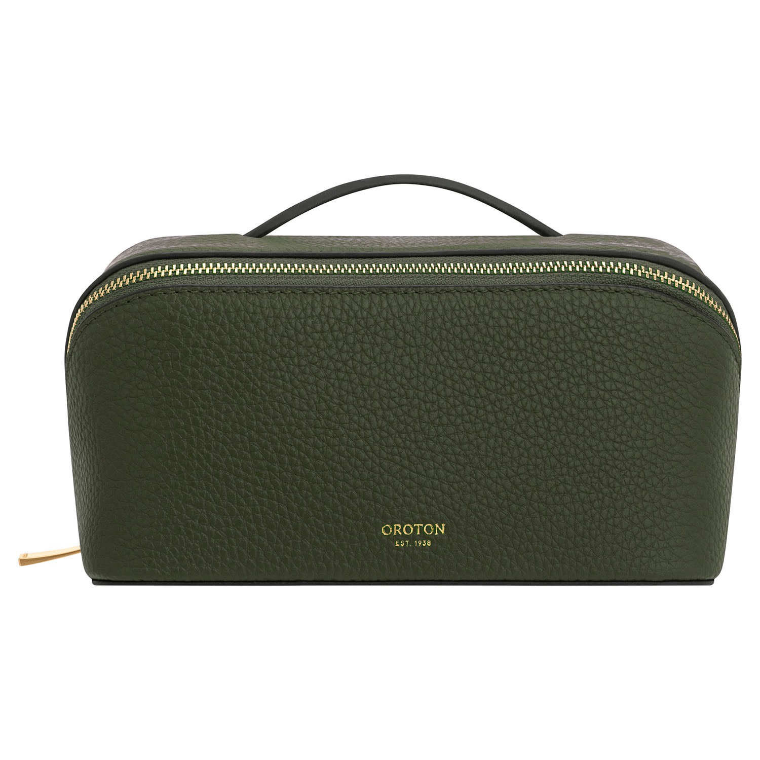 Fife Medium Beauty Case - Dark Khaki | Oroton