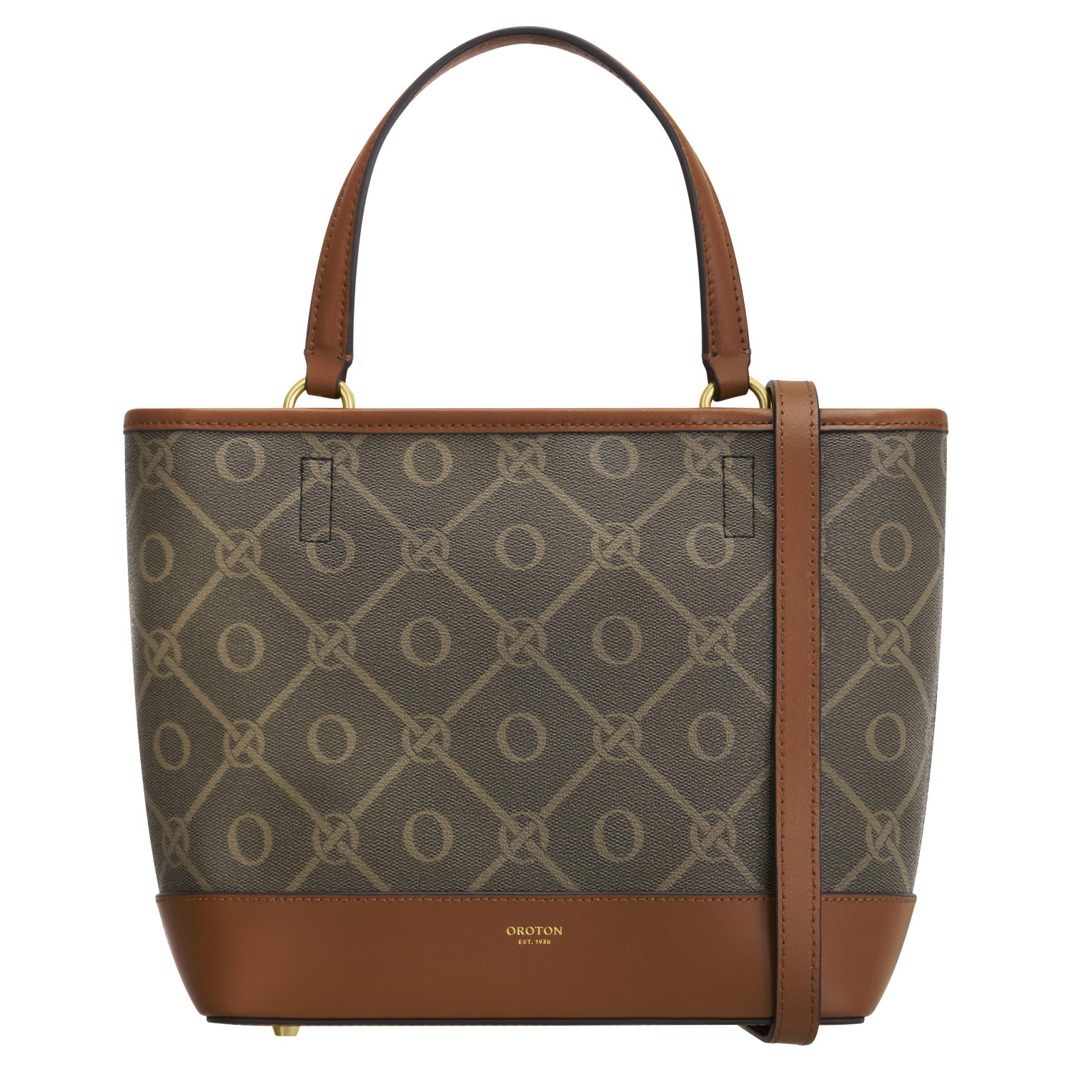 ★Oroton★Harvey Signature Shopper Tote レザー トートバッグ Harvey Signature Shopper Tote - Black/Cognac | Oroton
