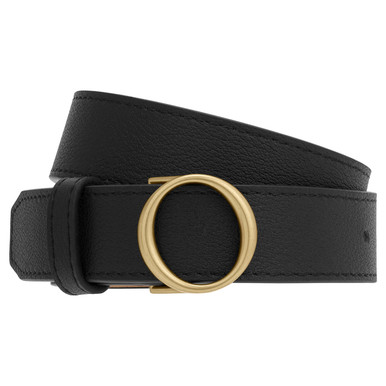 Alexa Narrow Belt - Black | Oroton