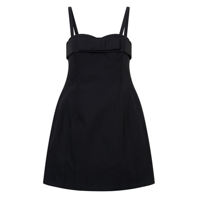 Bodice Detail Mini Dress - Black | Oroton