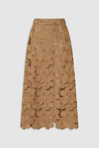 Poppy Lace Skirt - Camel | Oroton