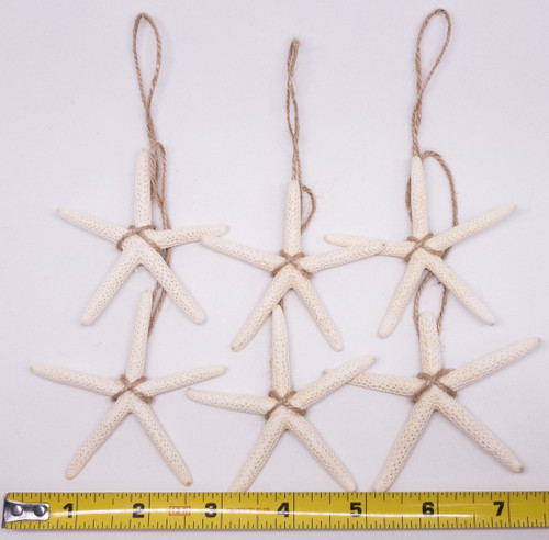 Starfish Ornament  Jute Wrapped 3-4" (Set of 6)