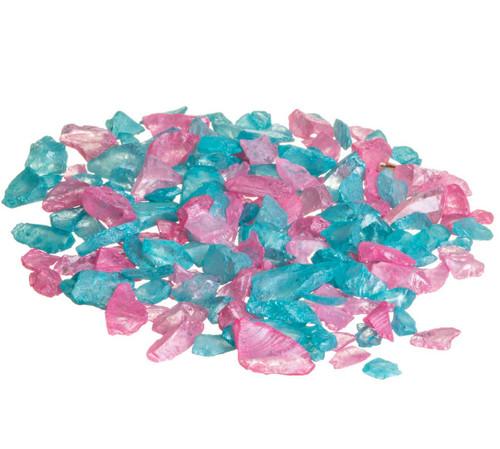 Pearlized Pink and Aqua Sea Glass Chips (10 oz)