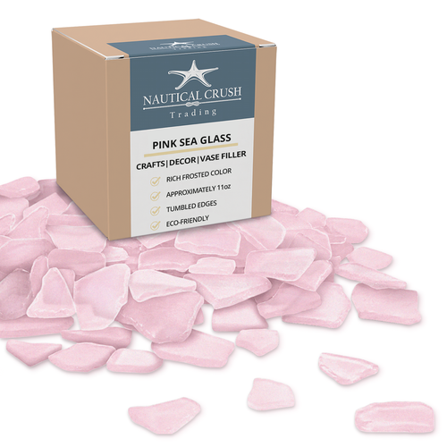 Sea Glass | Pink Sea Glass Mix | 11oz for Craft and Decor