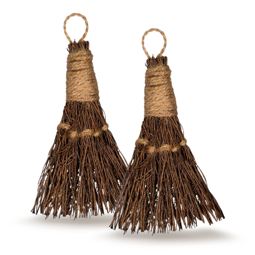OTG Cinnamon Scented Mini 6In Broom (Holiday, Fall, Autumn, Halloween, Christmas) 2pk, 2 Count (Pack of 1)