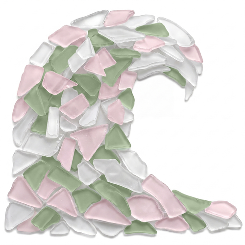 Sea Glass | 11oz Pink Green & White Tumbled Sea Glass Decor | Bulk Seaglass Pieces for Beach Wedding Decor & Crafts | Plus Free Nautical eBook by Joseph Rains