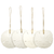 Natural Sand Dollar Ornament with Jute Ribbon 3"-4" - Set of 4