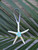 Nautical Crush Trading - Natural Starfish 4" Christmas Ornament with Aqua Gemstone- Set of 3