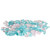 Pearlized Aqua and Light Pink Sea Glass Chips (10 oz)