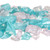 Pearlized Aqua and Light Pink Sea Glass Chips (10 oz)