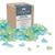 Pearlized Lime and Aqua Sea Glass Chips (10 oz)
