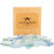 Pale Ice Blue Light Mint Green & White Sea Glass next to box