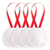 Natural Sand Dollar Ornament with Red Ribbon 3"-4" - Set of 4