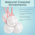 Sand Dollar Ornaments 4 Natural Sand Dollars 3" with Coral Pink Colored Ribbon Real Sand Dollars for Tree or Beach Wedding
