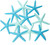 Green & Blue Assorted Star Fish top view 2