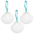 Shell Ornaments 3 White Seashell Hanging Irish Deep Shells w/Turquoise Ribbon Christmas Ornaments for Tree 