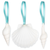 Shell Ornaments 3 White Seashell Hanging Shells mix w/Turquoise Ribbon Christmas Ornaments for Tree