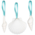 Shell Ornaments 3 White Seashell Hanging Shells mix w/Turquoise Ribbon Christmas Ornaments for Tree