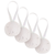 Sand Dollar Ornaments 4 Natural Sand Dollars 3" with Iridescent Ribbon Real Sand Dollars Ornaments for Tree or Beach Wedding