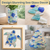 Sea Glass | Large Cobalt Blue Aqua & Frosted White Sea Glass 1.75"-3" | 11 Ounces of Large Sea Glass Pieces for Decor and Craft | 