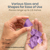 Sea Glass Craft - Beach Glass Craft - Metallic Purple - 55 Oz Sea Glass Décor - Sea Glass Vase Filler - Sea Glass Crafting - Bag of Sea Glass - Craft Glass - Vase Fillers Glass