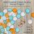 Flat Marbles Vase Filler - 0.68 Lb (70 pcs) Aqua White & Orange Glass Pebbles Vases - Clear Glass Stones for Vases - Flat Glass Marble for craft and Home décor - Aquarium Glass Marble filler