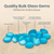 Flat Marbles Vase Filler - 3 Lb (315 pcs) Aqua Glass Pebbles for Vases - Clear Glass Stones for Vases - Flat Glass Marble for craft and Home décor - Aquarium Glass Marble filler