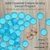 Flat Marbles Vase Filler - 3 Lb (315 pcs) Aqua Glass Pebbles for Vases - Clear Glass Stones for Vases - Flat Glass Marble for craft and Home décor - Aquarium Glass Marble filler