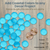 Flat Marbles Vase Filler - 0.68 Lb (70 pcs) Aqua Glass Pebbles Vases - Clear Glass Stones for Vases - Flat Glass Marble for craft and Home décor - Aquarium Glass Marble filler