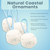 Sand Dollar Ornaments | Natural Sand Dollars 3" with Baby Blue Ribbon | Set of 4 | Real Sand Dollars for Beach Wedding Decor | Plus Free Nautical Ebook by Joseph Rains