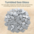 Holiday Sea Glass | 11oz Metallic Silver Tumbled Sea Glass Christmas Decor | Bulk Seaglass Pieces for Beach Wedding Decor & Crafts | Plus Free Nautical eBook by Joseph Rains